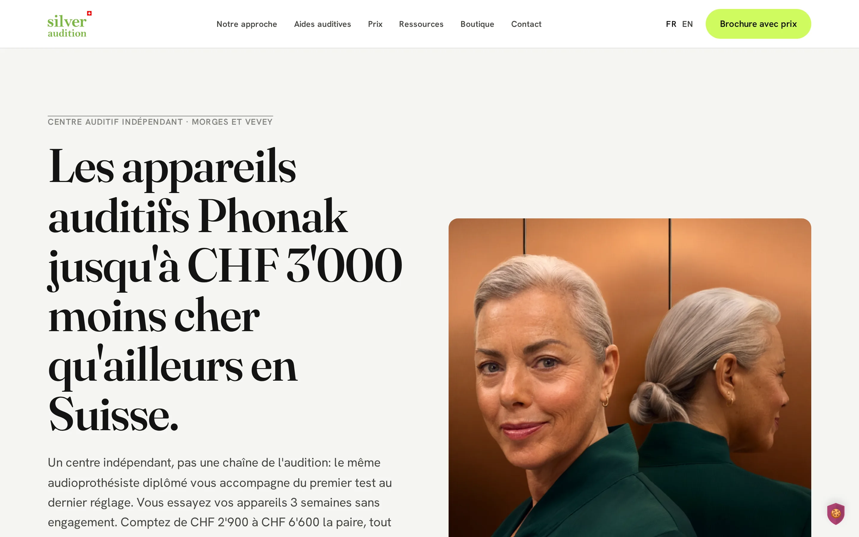 Aperçu du site silveraudition.ch